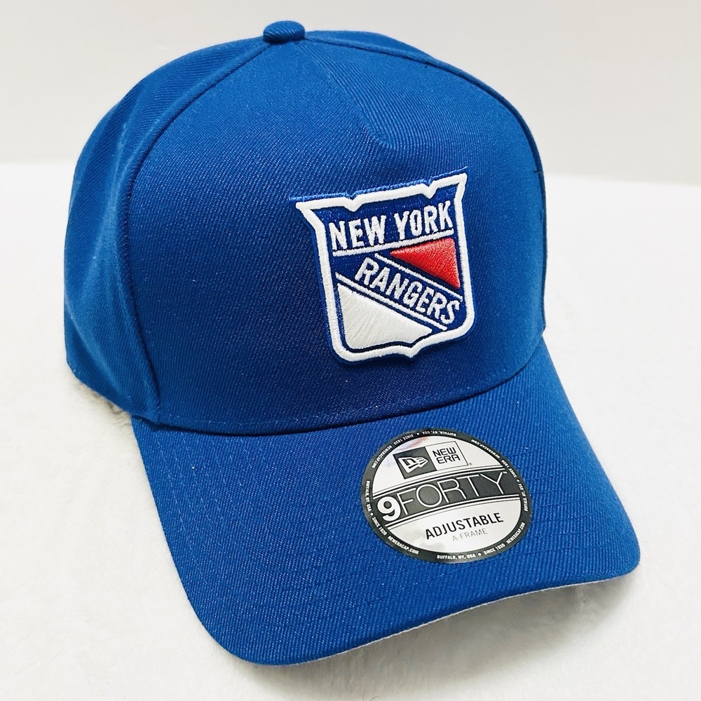 New Era New York Rangers A-Frame 9FORTY‎ Snapback Hat Cap Adjustable Blue NHL - Picture 3 of 5